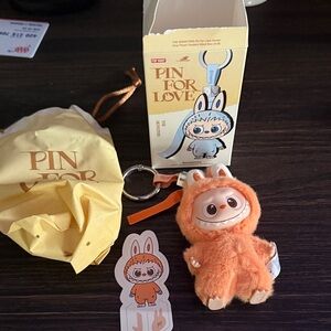 Authentic Pop Mart Labubu Pin For Love Plush Opened (J)